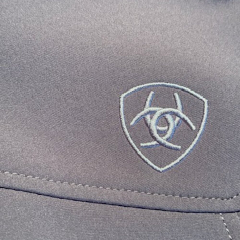 Ariat Gray Softshell Full Zip Jacket With Embroid… - image 4